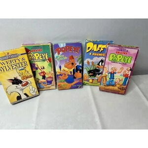 Animated Comics Popeye And Tweety VHS Lot